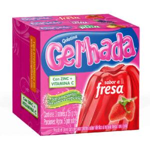 Gelatina fresa pack x 3