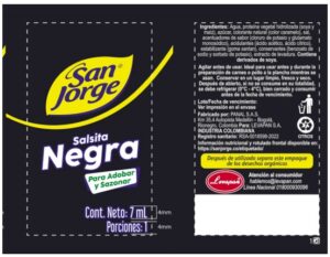 Salsita negra San Jorge sachet x 7 mL